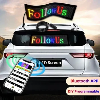 Señal LED para coche, mensajes multilingües, pantalla de texto desplazable, aplicación USB de 5V, tablero de pantalla LED Flexible programable para exhibición de tienda y Bar