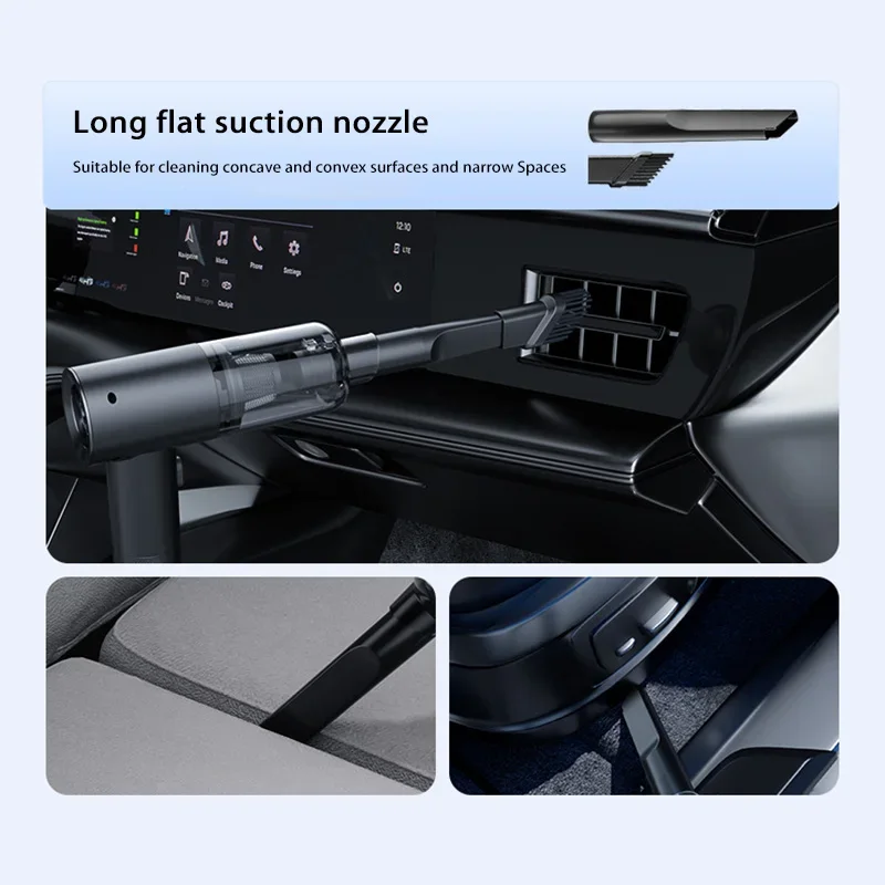 Беспроводной автомобильный пылесос, многофункциональный мини-портативный мощный всасывающий и выдувной встроенный чистящий прибор Dreame h