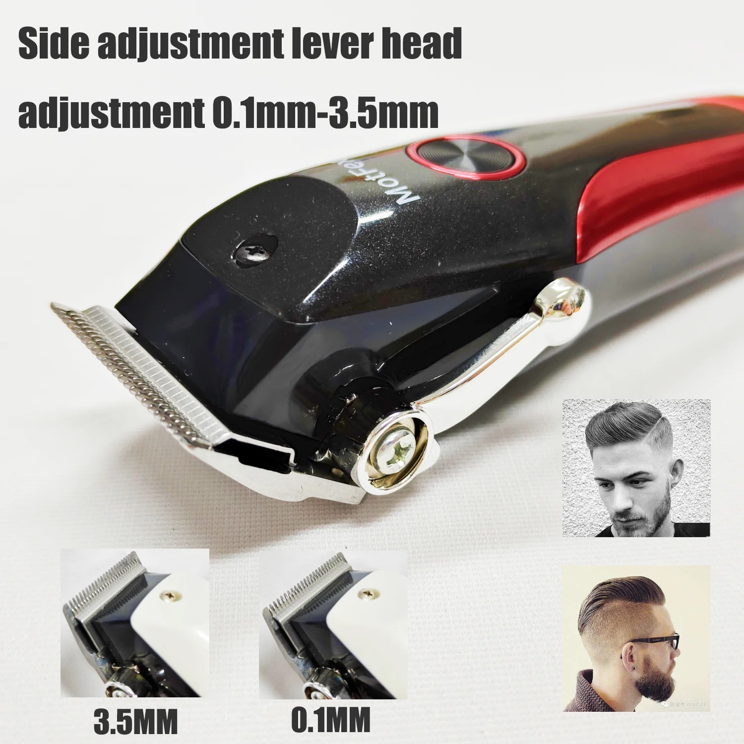 MotFex Black Knight Series Professional Oil Head Gradient Electric Hair Clipper Mini Body LED Power Reminder Salon Hair Trimmer