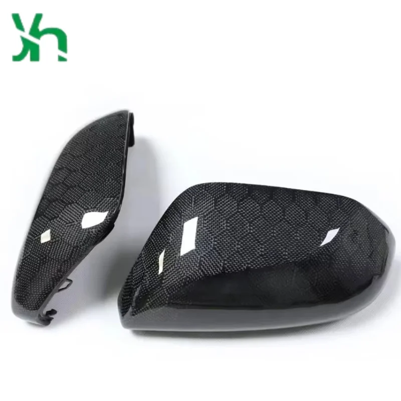 ل تسلا نوع 3 2016-2022 العسل ألياف الكربون مرآة الرؤية الخلفية غطاء الكربون الجاف الجانب الباب مرآة الرؤية الخلفية عصا الزخرفية #3