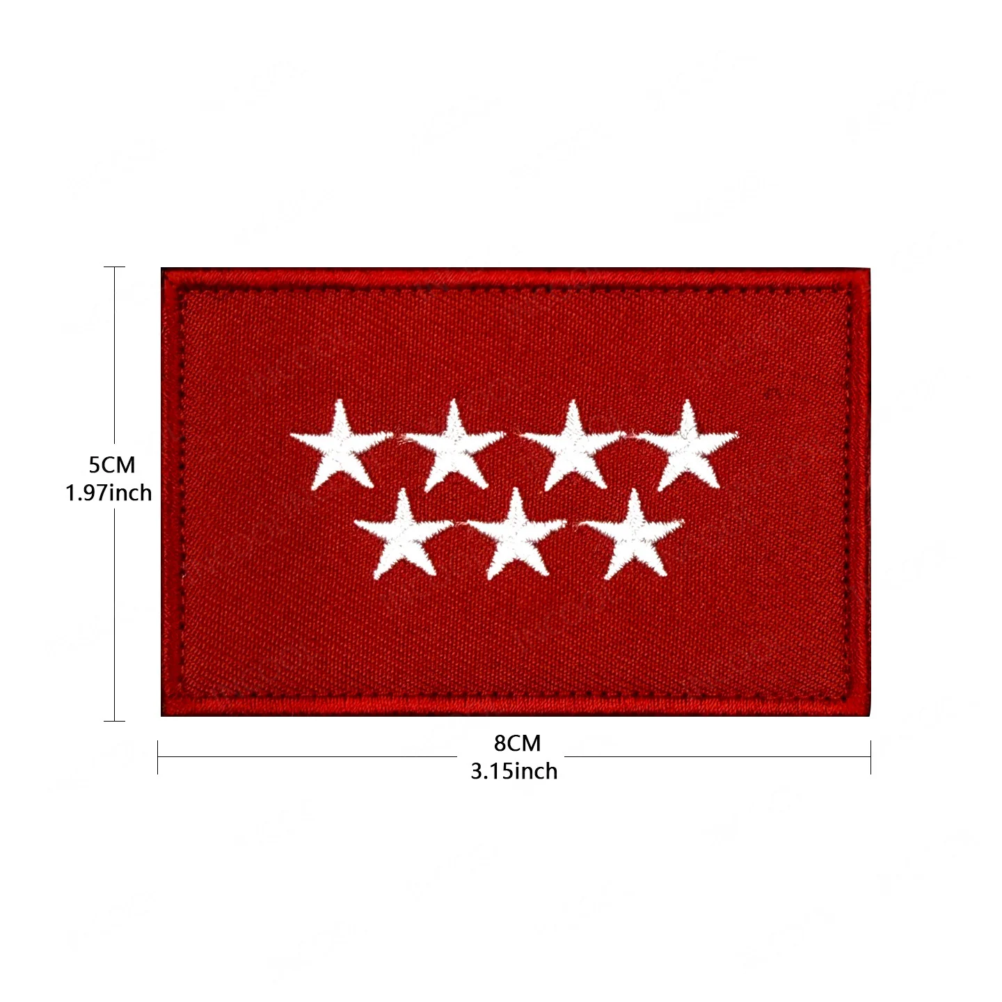Spain Flag Embroidered Patches Madrid Andalusia Cantabria Shoulder Decorative Spanish 3D PVC Flags Appliques Reflective Badges
