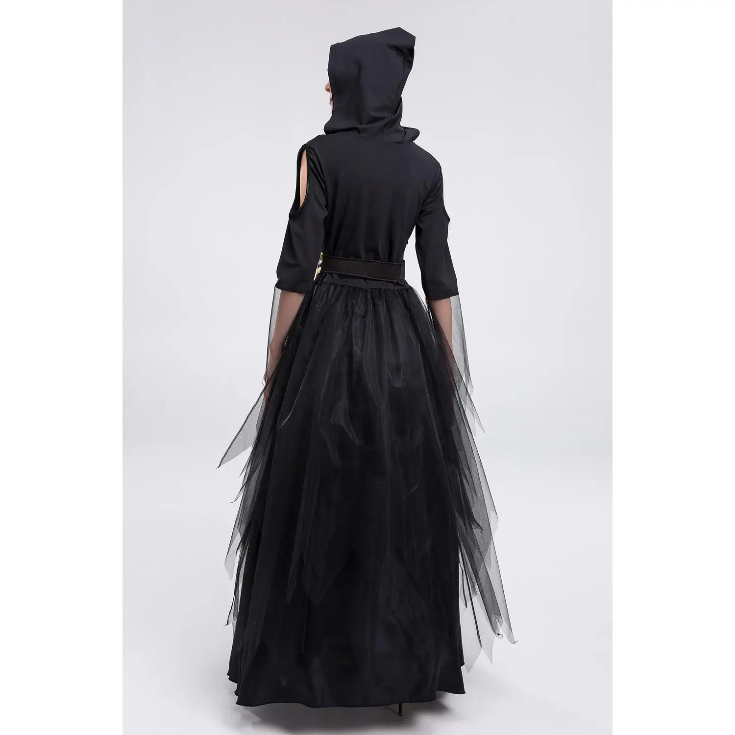 loween Lace Long Dr Witch Cosplay Performance Costume Devil  Attire Women's Ethnic Stage Clothing Polyester Fiber