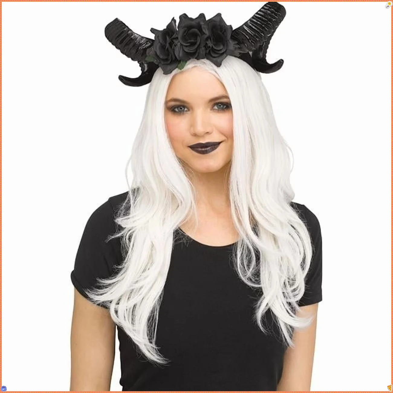 

Horn Flower Headpiece - Whimsical Halloween Costume accessory for Festival & Party Dress Up