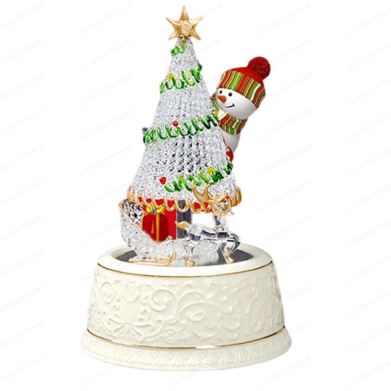Ceramic Christmas Ornament Christmas Tree Crystal Transparent Ornament Winter Christmas Birthday Gift