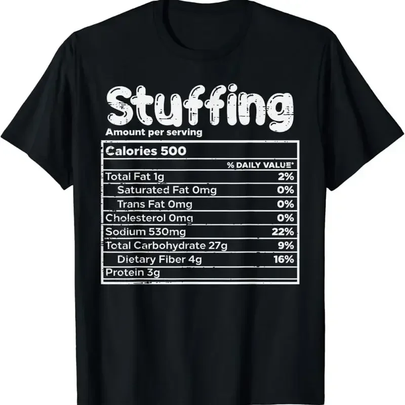 Stuffing Nutrition Facts Food Matching Family Thanksgiving T Shirt