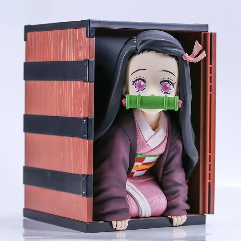 

Anime Demon Slayer Action Figure Desktop Model Kimetsu No Yaiba Kamado Nezuko Popcorn Bucket Pvc Collection Decoration Gift Toy