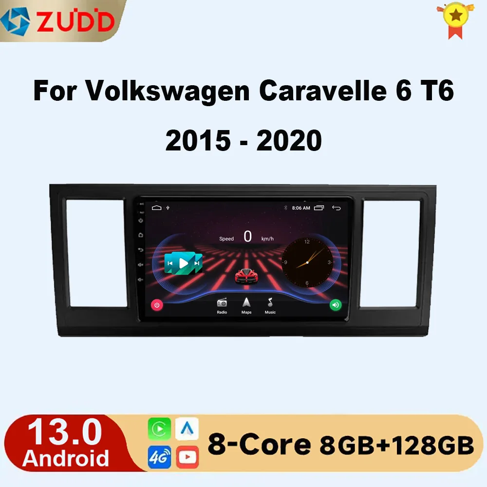 

Android 13 Carplay Car Radio Multimedia Player For Volkswagen Caravelle 6 T6 2015 - 2020 Head Navigation GPS Android Wifi 4G