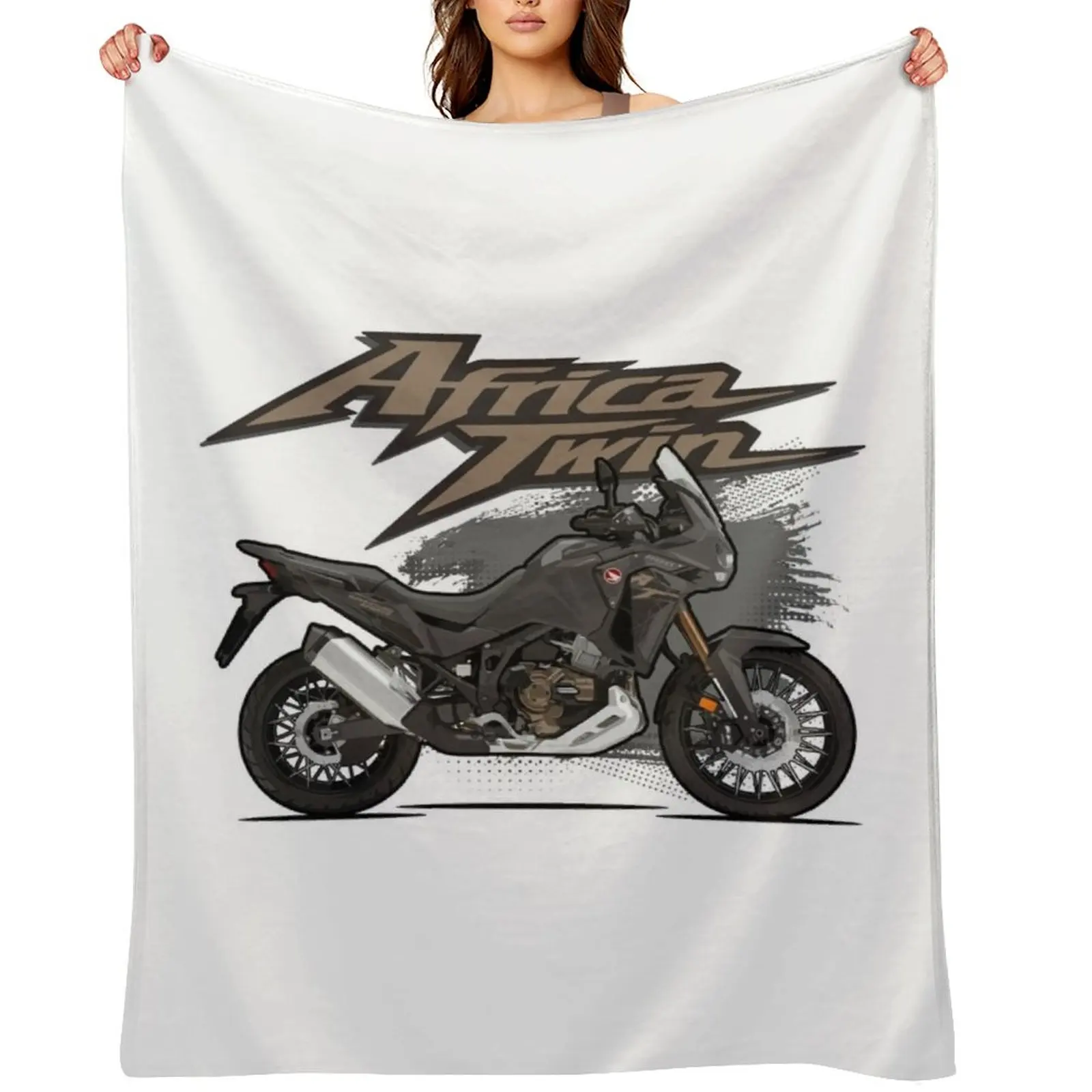 

Africa Twin 1100 - Black Throw Blanket Cute Plaid Thin Soft Plaid Moving Blankets