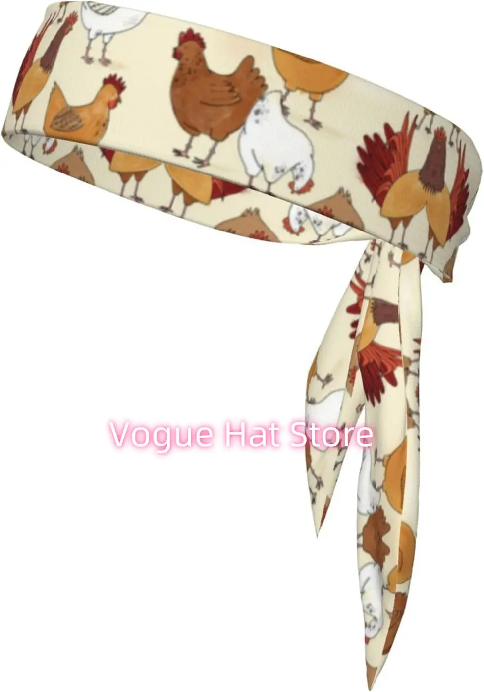 

A Brood Of Chickens Plaid Tie Sweatband Headband Men Women Elastic Bandana Adjustable Non-Slip Moisture Wicking for Running