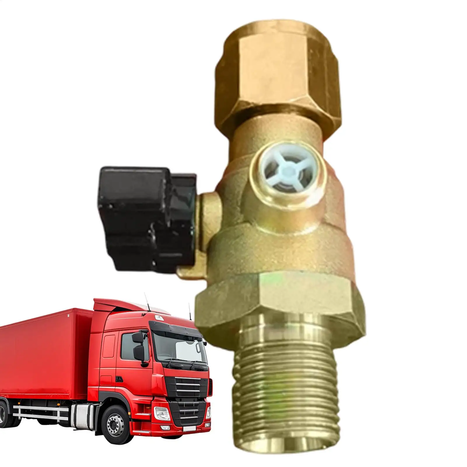 Air Brake Shut Off Valve M18x1.5 Solid Heavy-Duty Self-Venting Leakproof Truck Brake Chamber Air Valve for Highway Road