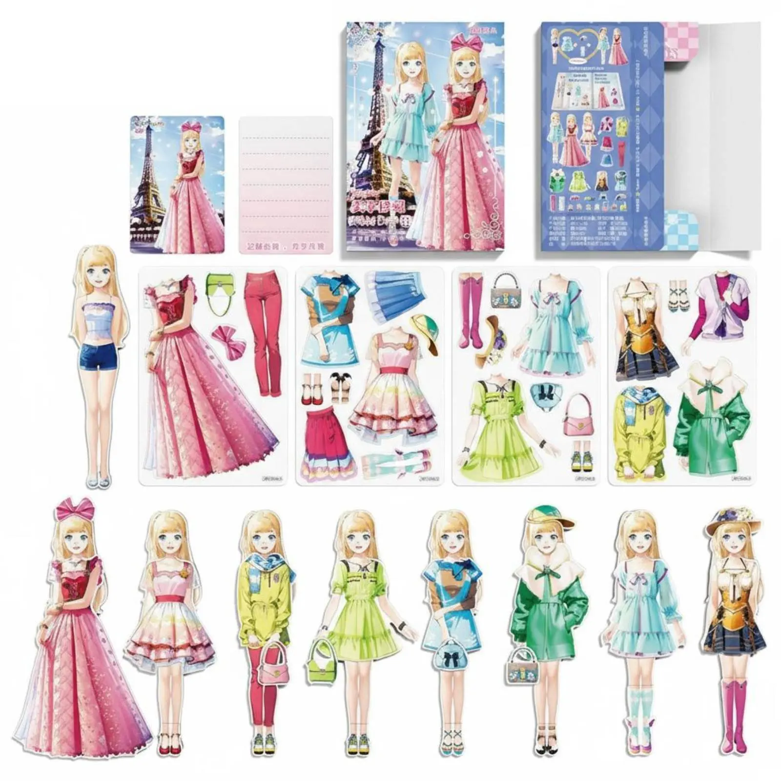 

Игра с наклейками для переодевания, развивающая книжка-раскраска для детей, креативная игрушка для девочек в стиле принцесс, подарок на день рождения