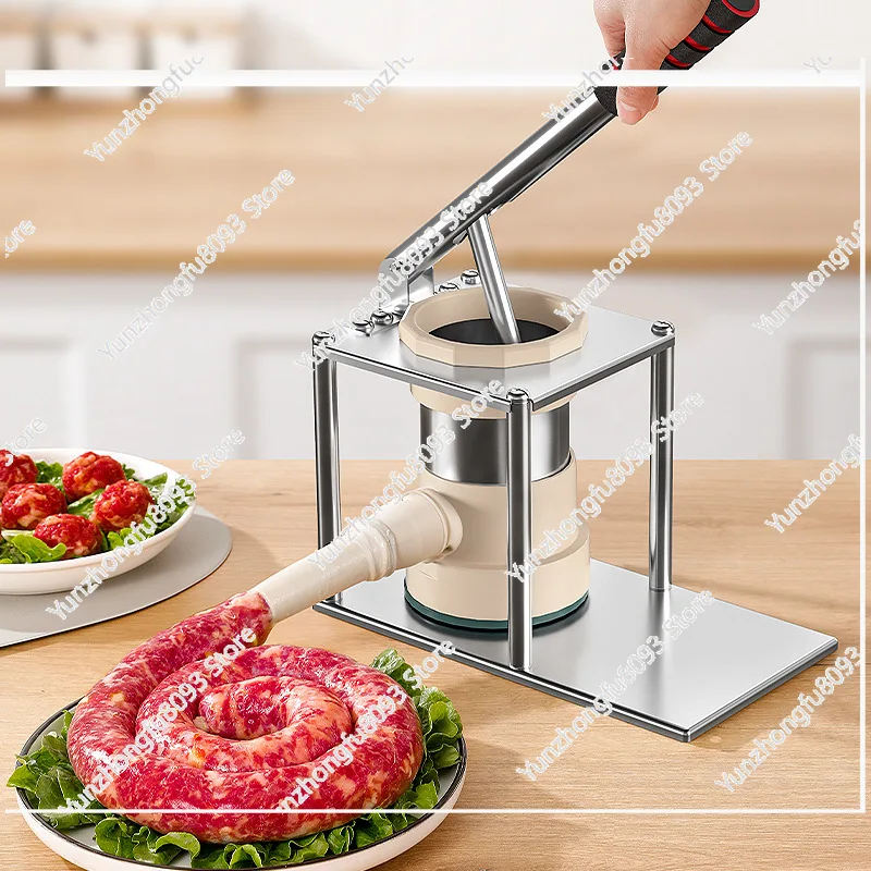 Filling Tool for Pig Small Intestine Cured Meat, Manual Push, Homemade House Machine Enema Device A887