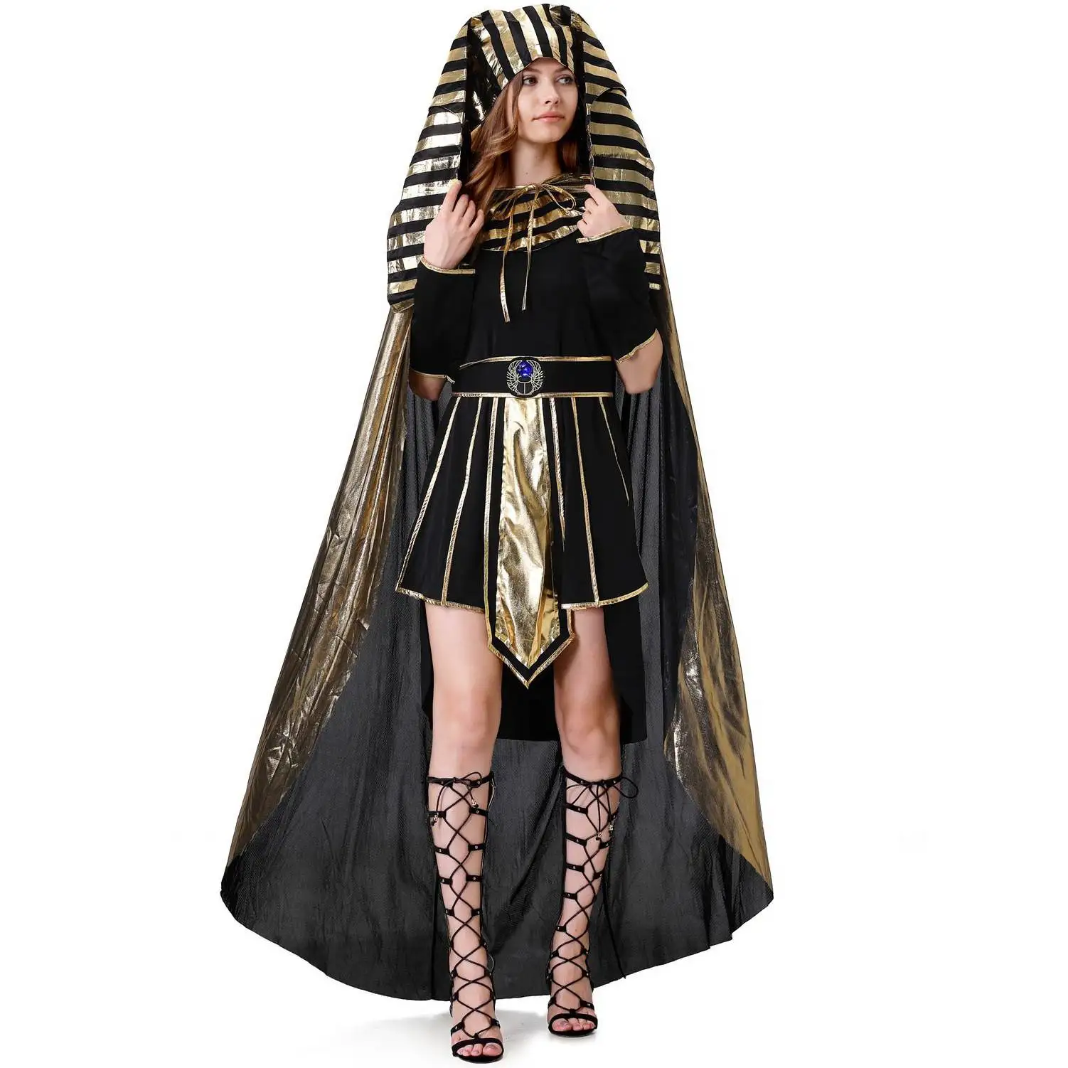 Halloween Par Ägyptische Königin Kostüm Damen Court Godd MXL Mittelalter Pharao Kleidung Bühnenaufführung Traditionelle C...