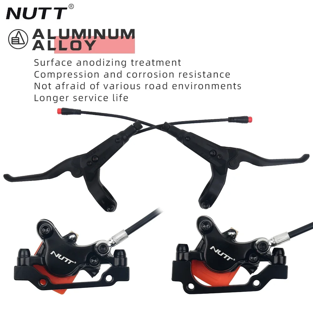 NUTT Electric Scooter Hydraulic Disc Brake With Sensor 2 Pin Male 140 160mm Power Off Brakes for :Kugoo G2 Pro /m4 Pro /m5 Pro