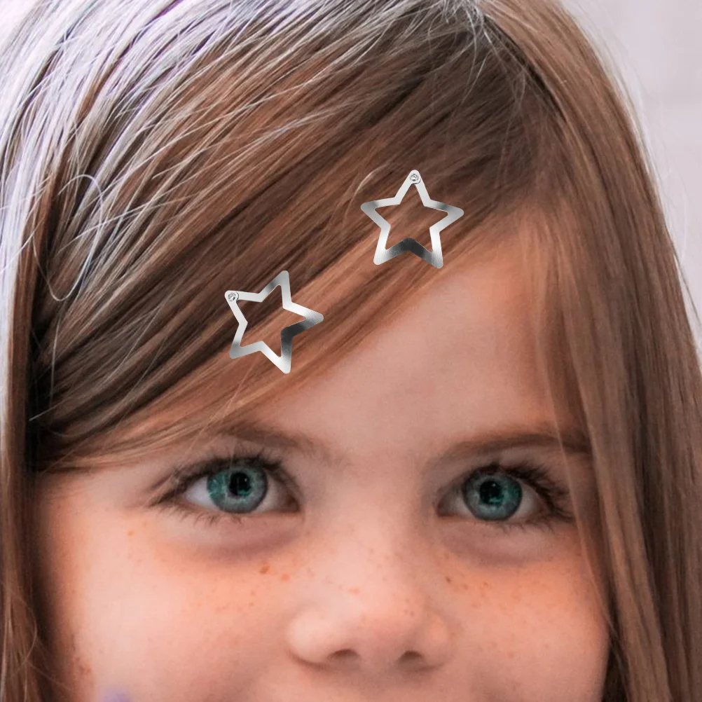 20 Pcs Hair Pins Star Hairpin Snap Clips Barrettes for Women Issue Card Decorative Miss