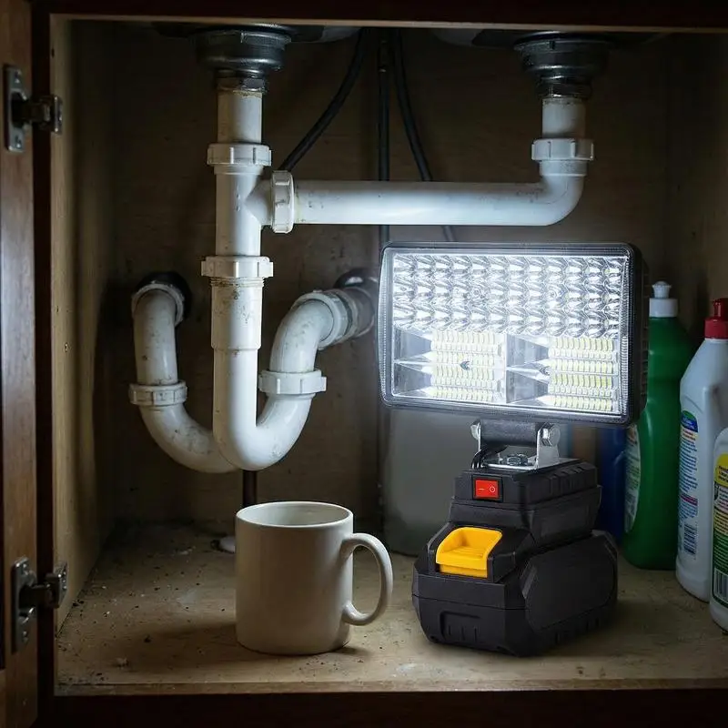 18V Lithium ion Battery LED Work Light 3 4 Inch Flood Lamp Cordless Portable for Job Site LightingHot