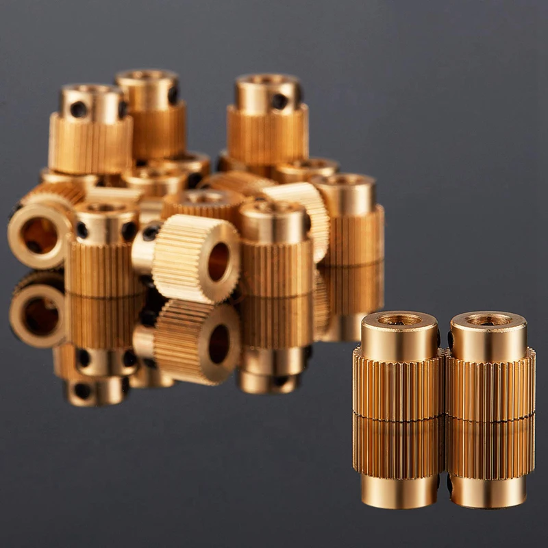 10PCS Brass Drive Gear Extruder Wheel 40 Teeth 5mm Bore for Creality CR-10, CR-10S, Ender 3 Pro, Ender 3 V2 3D Printer Parts