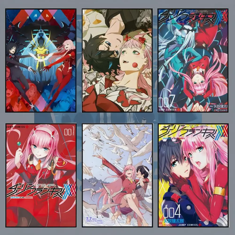 Anime DARLING in the FRANXX Zero Two Poster Aesthetic Wall Art for Bedroom Study Office Home Decor Gift