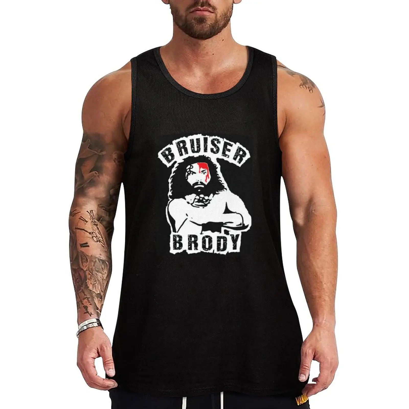 bruiser brody Tank Top summer Men's tops gym clothes man Male clothes T-shirt male