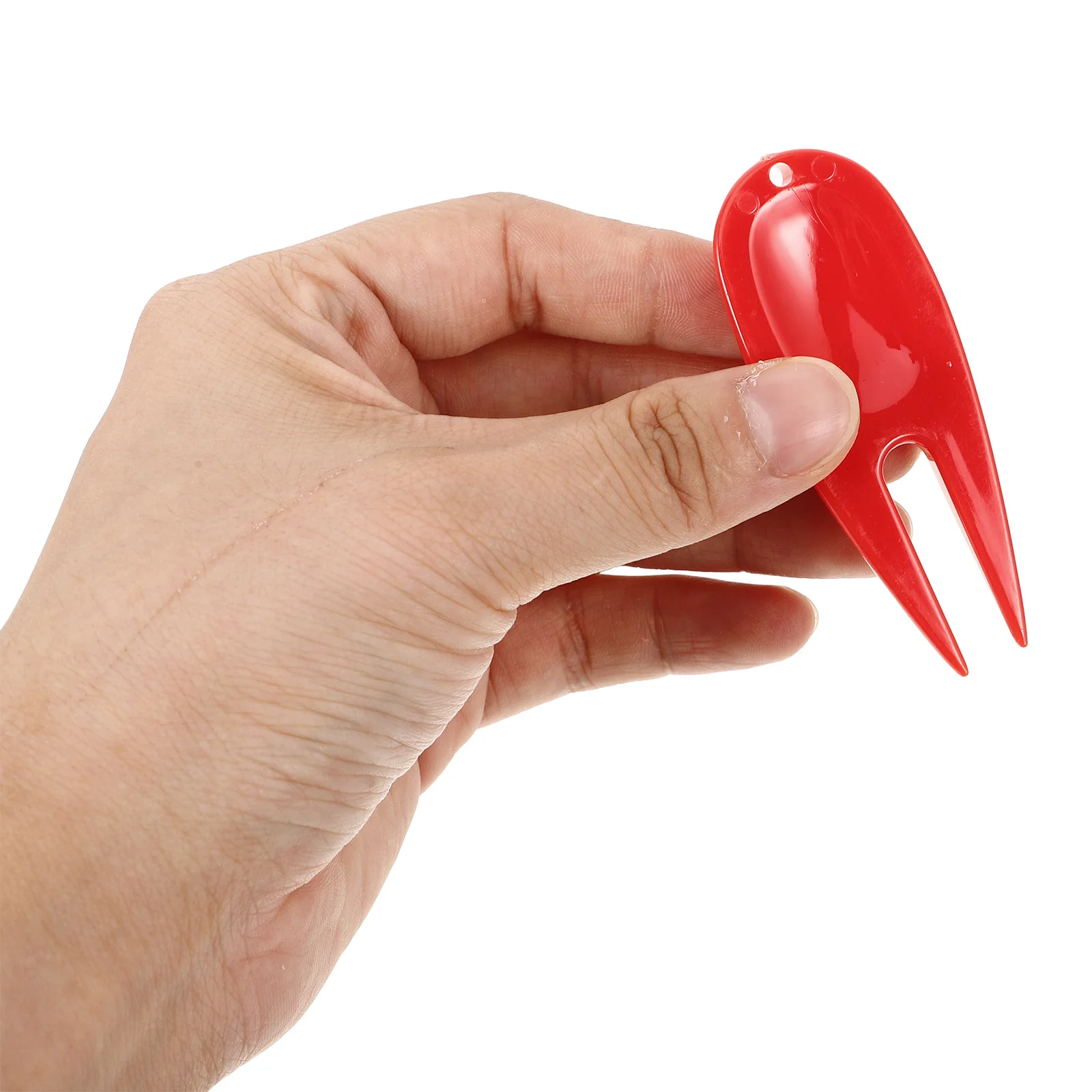 5Pcs Plastic Golf Divot Repair Fork Streamlined Design Turf Restoration Tool Pocket-Friendly Non-Scratch Surface for Easy Carry