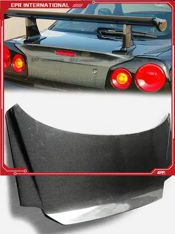 Bagażnik typu DL do Skyline R34 GTR GTT (z otworem na światło stop, z otworem na kluczyk) |   Fabrycznie dopasowane i funkcjonalne tylne zewnętrzne ulepszenie