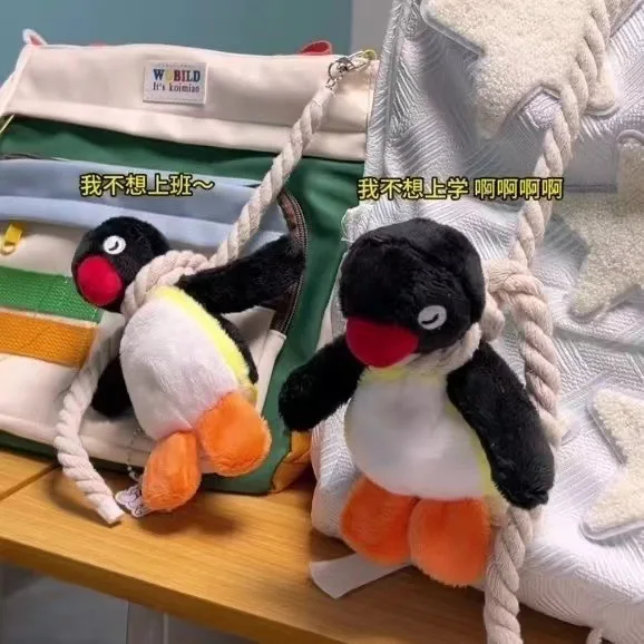 Porte-clés en peluche pingouin mignon, pendentif créatif, écharpe d'animal, poupée pingouin, sac à dos, décoration cadeaux