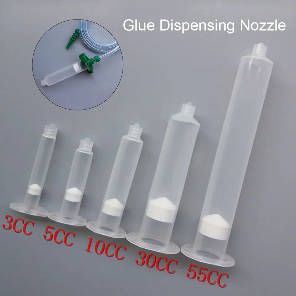 Plastic Liquid Dispenser Glue Dispensing Nozzle Syringe Barrel Needle Helix Luer Lock Tips Adapter 3cc 5cc 10cc 30cc 55CC