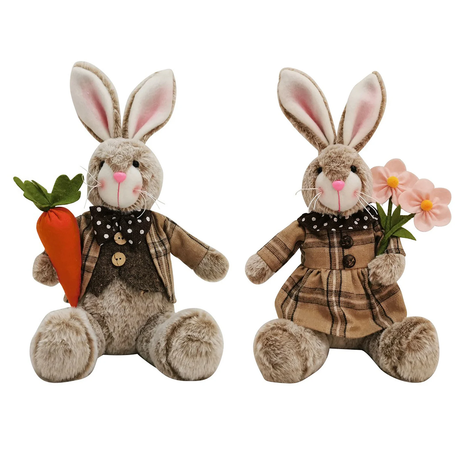 Easter Rabbit Decoration Cute Bunny Desktop Craft Ornaments Spring Holiday Home DIY Decoration