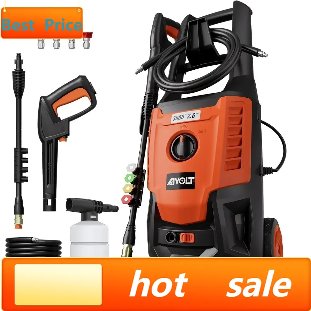 

Горячая распродажа: Мойка высокого давления с расходом 2,6 галлонов в минуту и 4 насадками для чистки автомобилей, заборов и террас