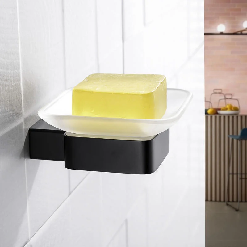 Matt Black Toilet Soap Holder Wall Mounted Soap Dish Holder Stainless Steel Soap Saver Shower or Kitchen Accessory Sponge Holder