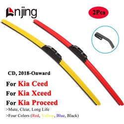 LNJING Colorful Wiper Blade For KIA Ceed Proceed Xceed CD Sportwagon 2018 2019 2020 2021 2022 2023 2024 Car Exterior Accessories