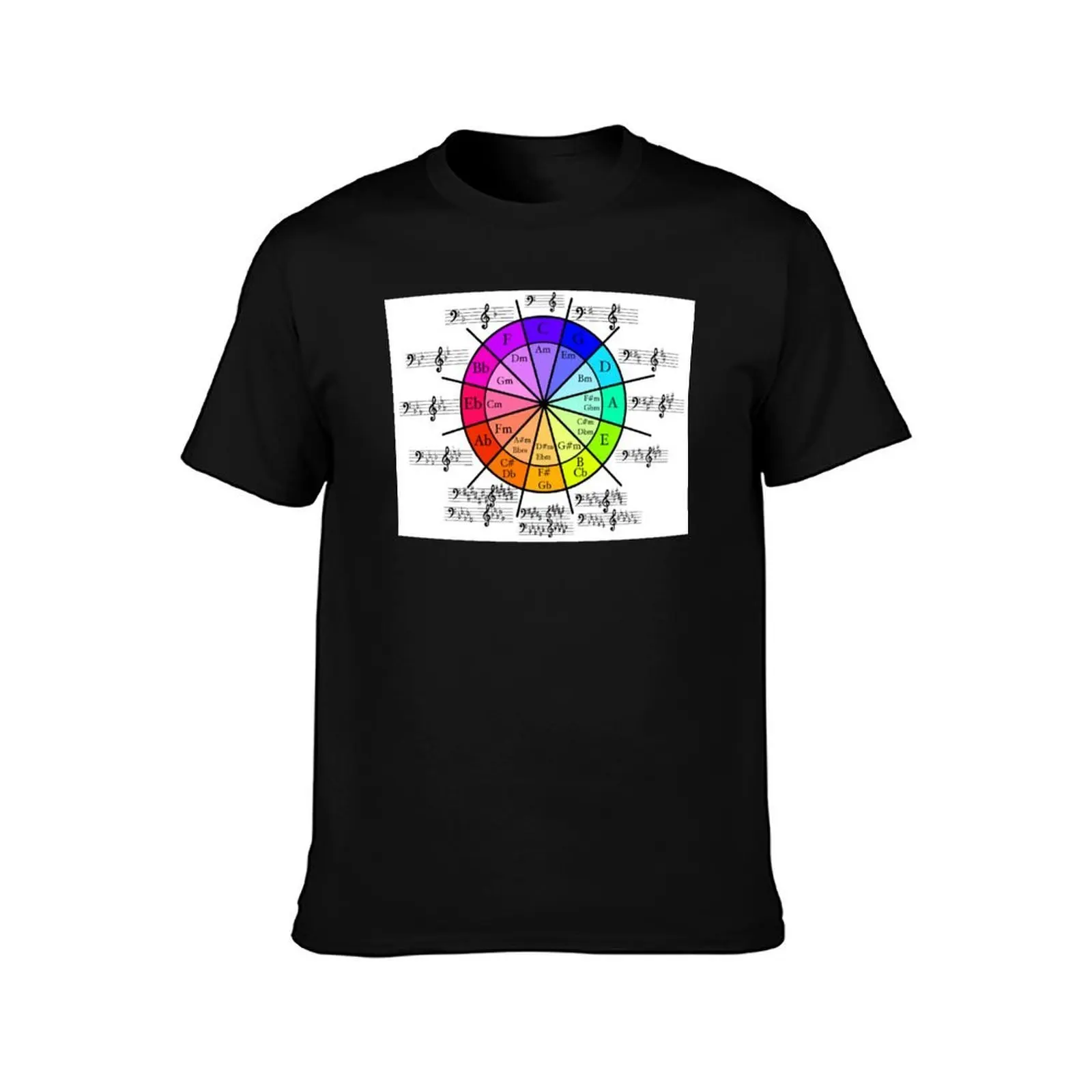 Circle of 5ths Bass & Treble T-Shirt Festival Party Tee Top T-Shirt
