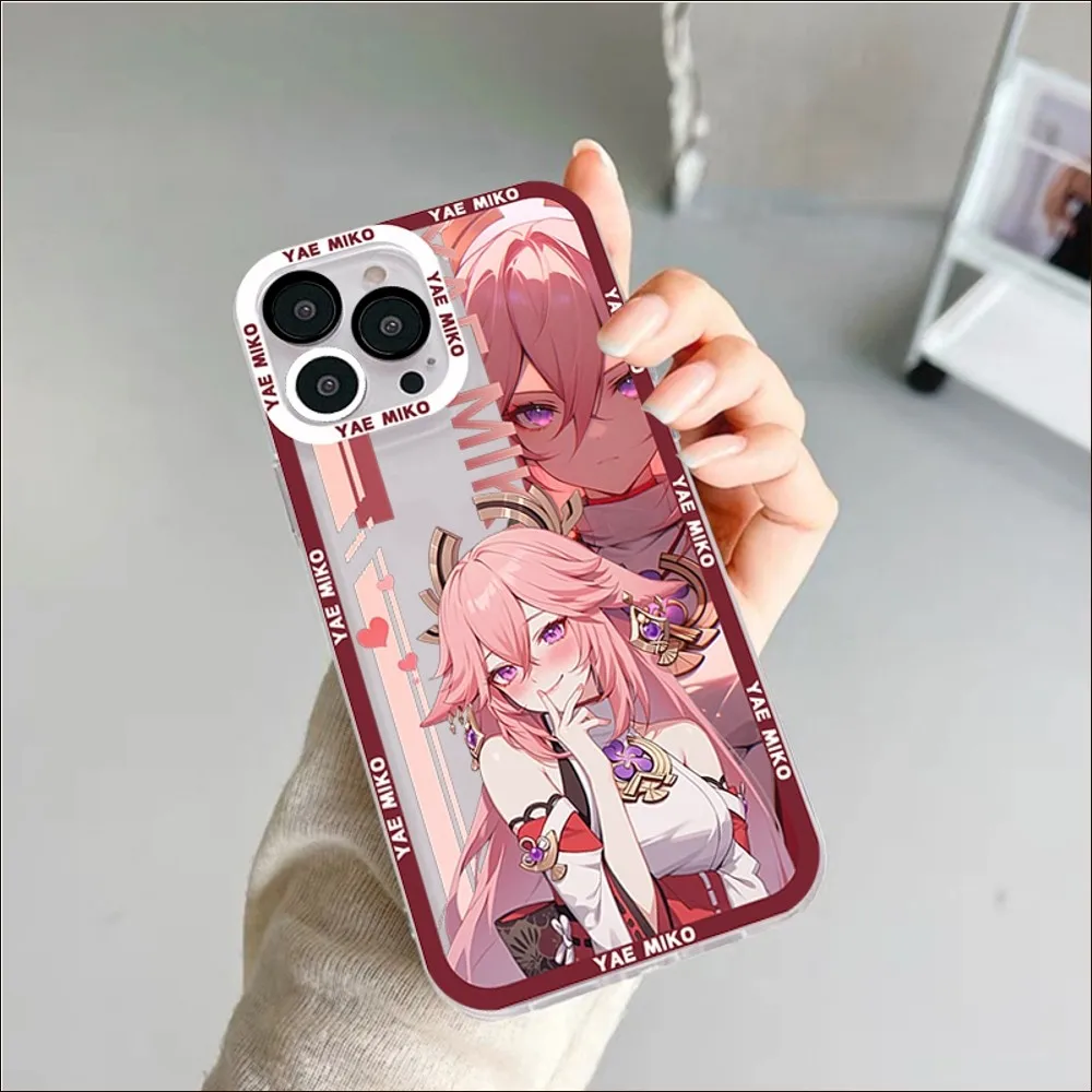 Genshin Impact Yae Miko Phone Case For Redmi 7 8 9 A For Redmi Note 5 7 8 9 10 11 Pro Max 4G 5G Funfas