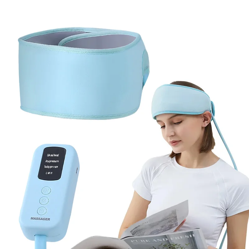 Masseur de tête électrique Airbag Massage par pression soins de santé chauffage soulagement du cuir