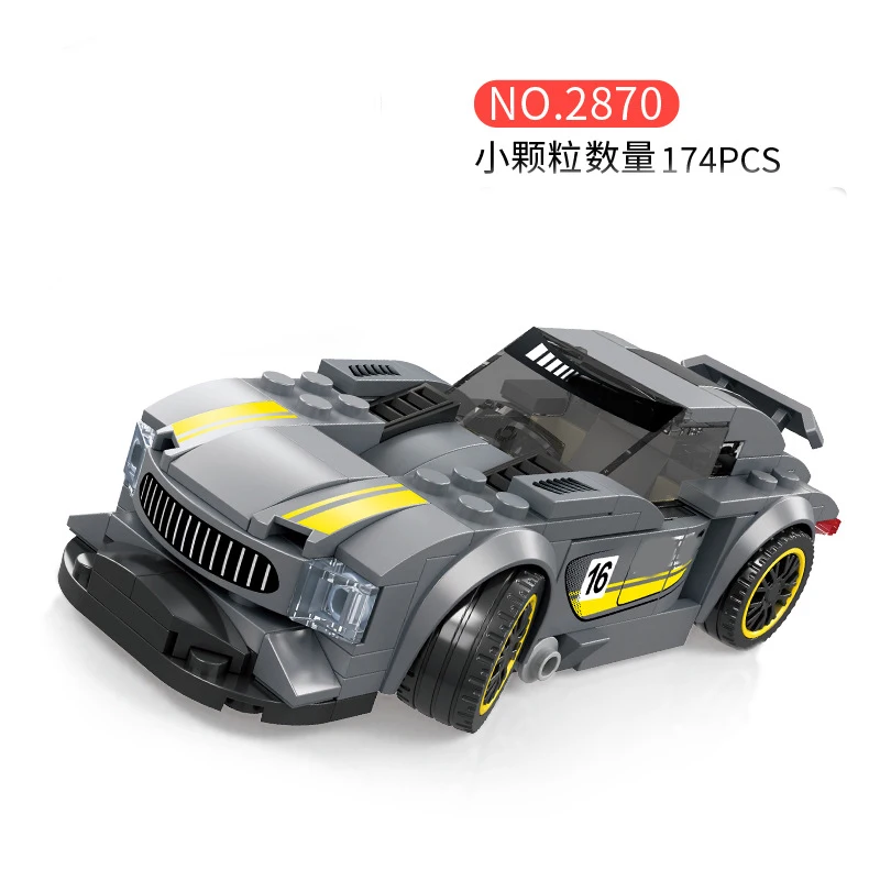 2024 New Racing Car City Speed Champions f1 Sports Model Building Blocks Bricks great fast Classic Rally Super Racers Vehicles