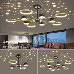 Modern Chandelier Light Ceiling Lamp Starry Sky Romantic Decor Lighting Fixture Living Room Bedroom Home Interior