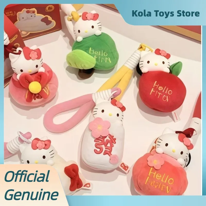 

Подлинная серия Hellokitty Happy New Year, слепая коробка, милая счастливая подвеска для ароматерапии, куклы Kitty Mystery Box, игрушки, подарок на день рождения