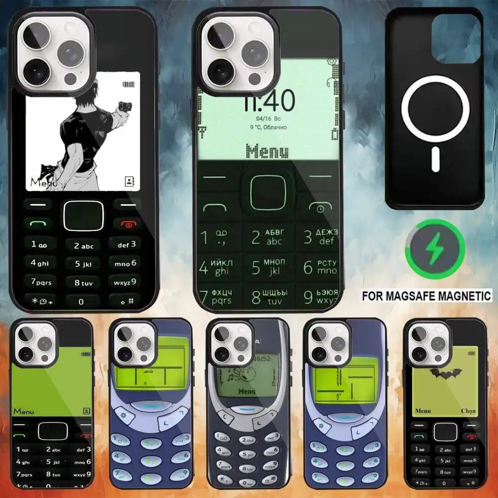 

Retro Old Nostalgiar N-Nokia Cellphone Phone Case For iPhone17,16,15,14,13,12,11 Plus,Pro Max Magnetic Magsafe Wireless Charging
