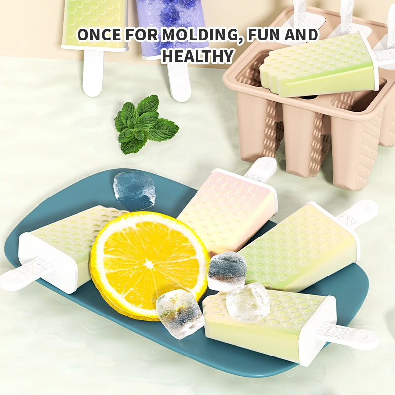 Popsicle Mold, Popsicle Molds 6 Pieces Silicone Ice Pop Mold