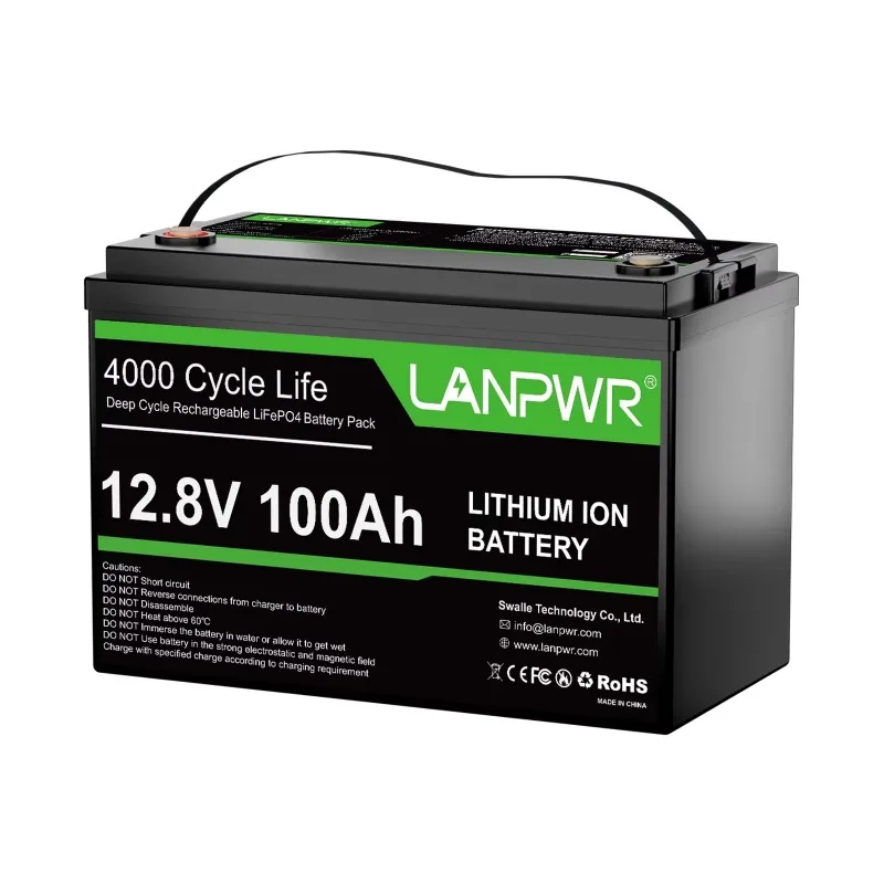 

EU Warehouse Wholesale LiFePo4 Battery 12V 50AH 100Ah 200Ah 400Ah Bluetooth IP65 Waterproof Heating Balance Solar Battery