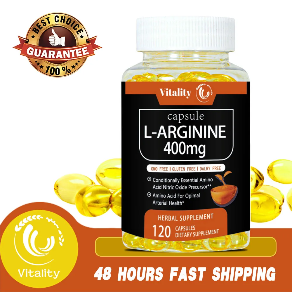 

Vitality L-Arginine Boost Endurance | Boost Male Nitric Oxide Precursor Supplement Vegetarian Capsules