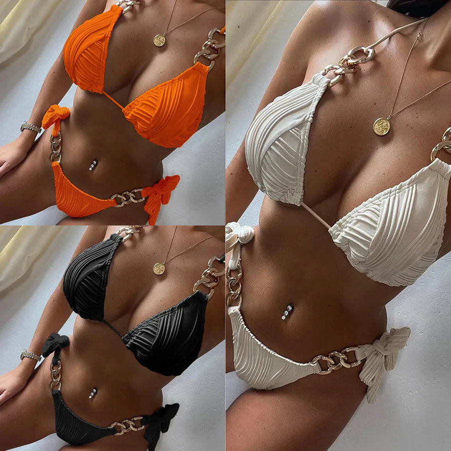 

Brazilian Bikini Set for Women Swimwear 3 Piece 2024 New Sexy Swimsuit Micro Bikinis Push Up Beachwear Summer Femme Biquini