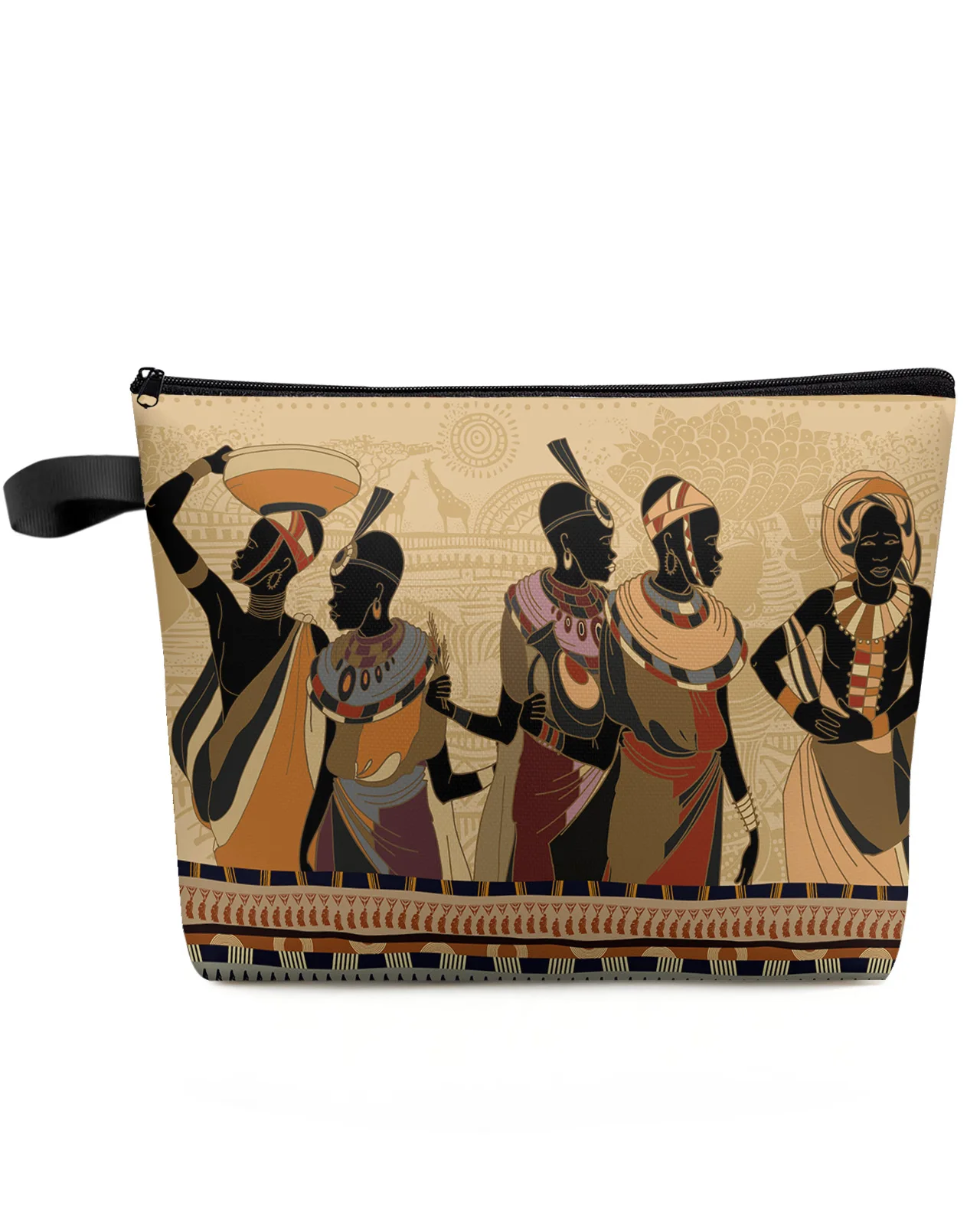 Ethnic Style African Women Black Women Makeup Bag Pouch Travel Essentials Women Cosmetic Bags Organizer Storage Pencil Case