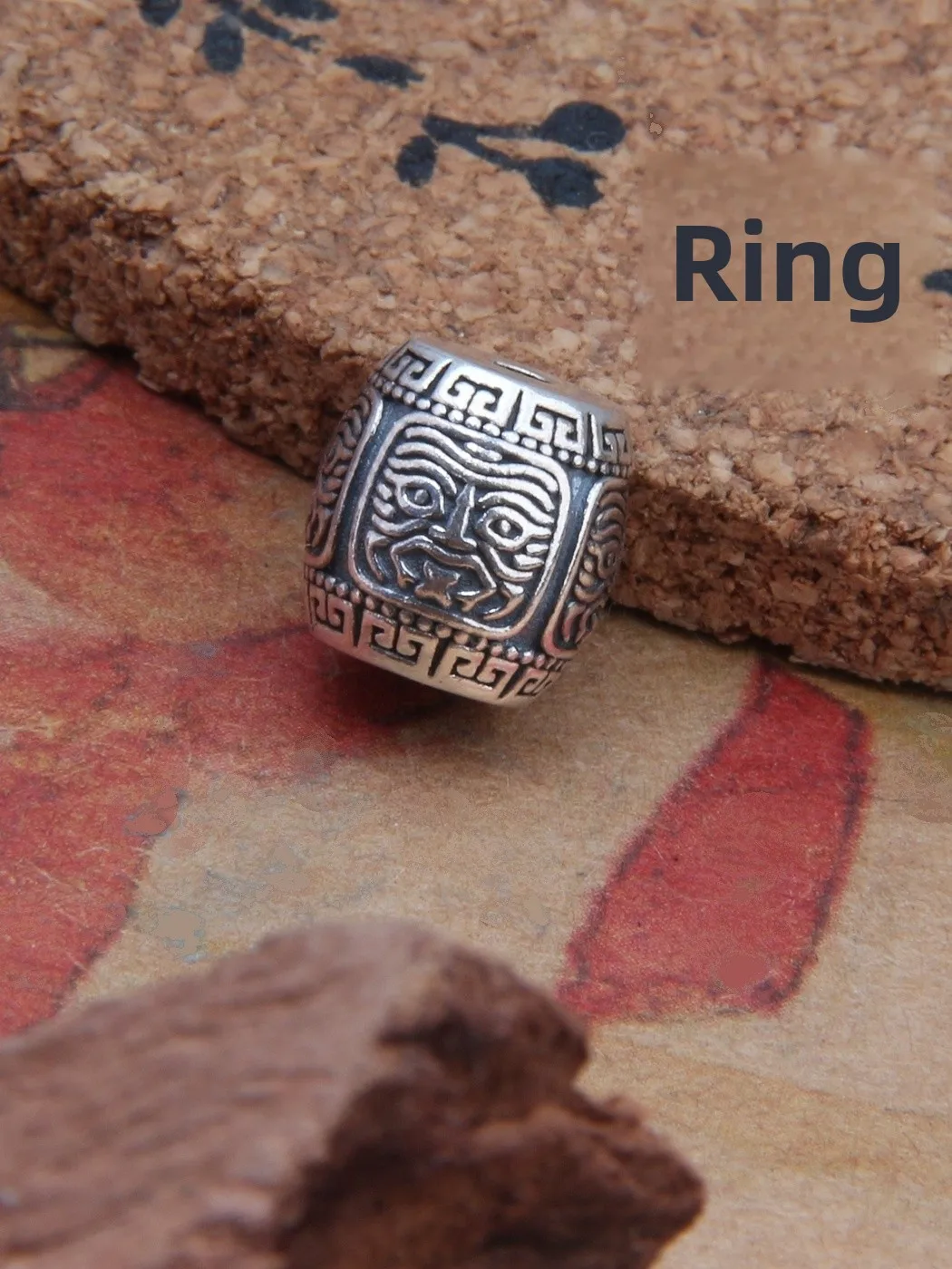 

S925 Sterling Silver Tibetan Six-Syllable Mantra Cloud Good Luck Vintage Style DIY Accessories Small Fashion Jewelry
