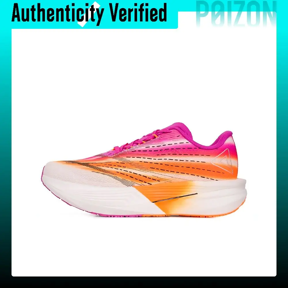 PEAK Cushioning Breathable Low top Running Shoes Women's White Purple Yellow ET261068H//