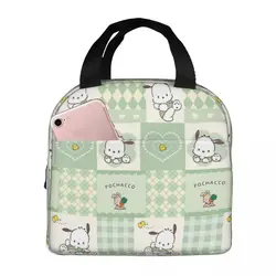 Sacchetti per il pranzo isolati Pochacco borsa termica contenitore per il pranzo simpatico cartone animato portatile Lunch Box Tote uomo donna College Picnic