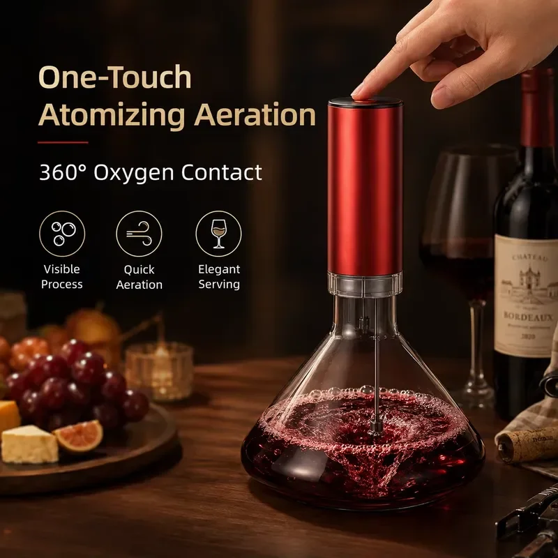 Intelligent electric decanter 1500ML red wine Baijiu decanter, rechargeable touch-controlled pour device