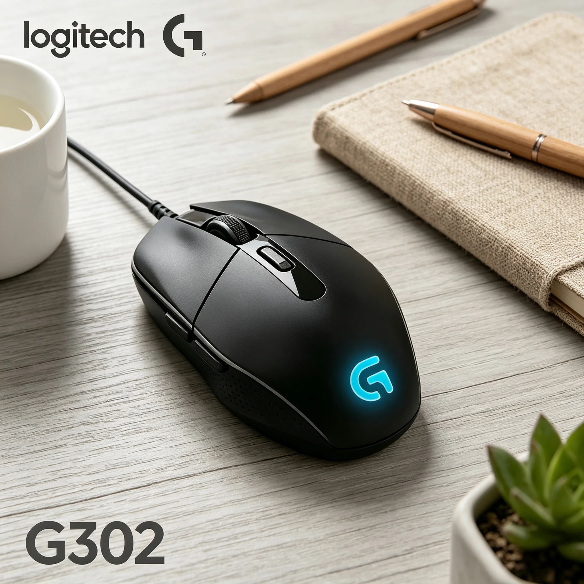 Logitech G302 Wired Esports Gaming Mouse Fast Click Response Gaming Mice for CS2 Valorant PUBG LOL MOBA FPS PC Gaming