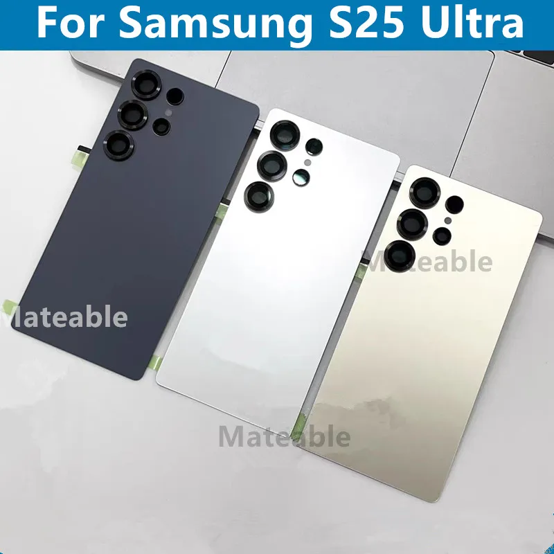 

S25Ultra Housing For Samsung Galaxy S25 Ultra S938 6.9" Glass Battery Back Cover Repair Replace Door Rear Case + Camera Lens