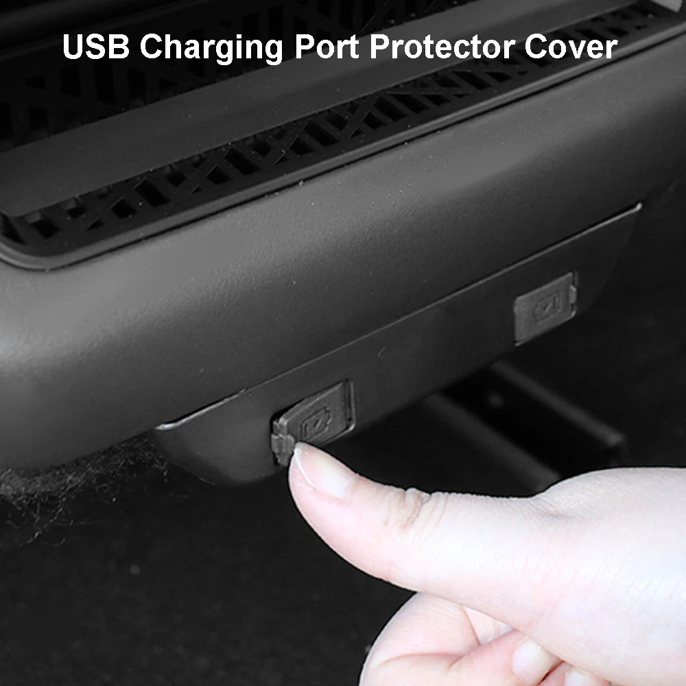 USB Charging Port Cover USB Protective Dust Cover Rear Air Outlet Cover For Tesla Model 3 2024 Accessories